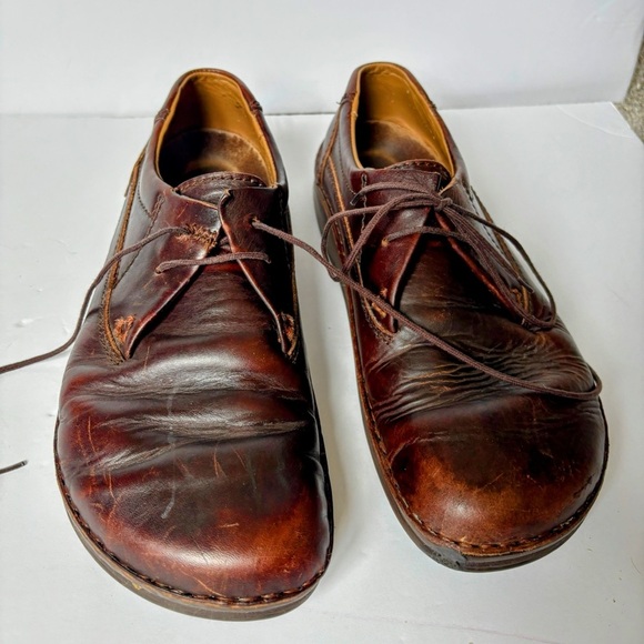 Birkenstock Brown Leather Shoes Oxford Derby Casual Lace Up Shoes 10 - Picture 15 of 16